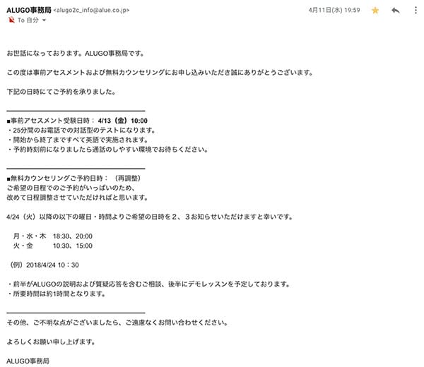 ALUGOアセスメント